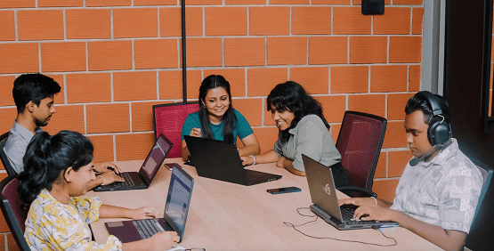 Team collaborating at Paymedia